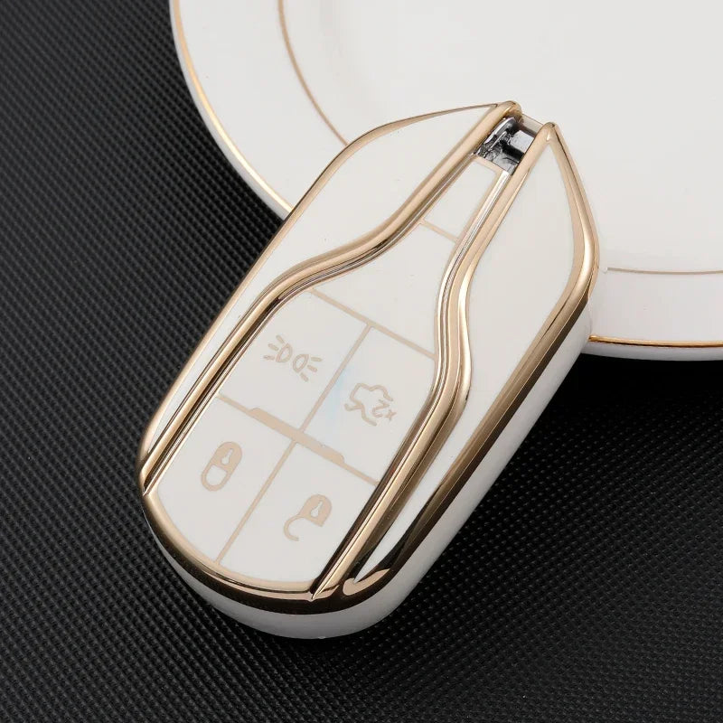 Bilnøkkelveske for Maserati Levante Ghibli Quattroporte GT Granturismo GranCabrio TPU-deksel Shell Fob Protector Tilbehør