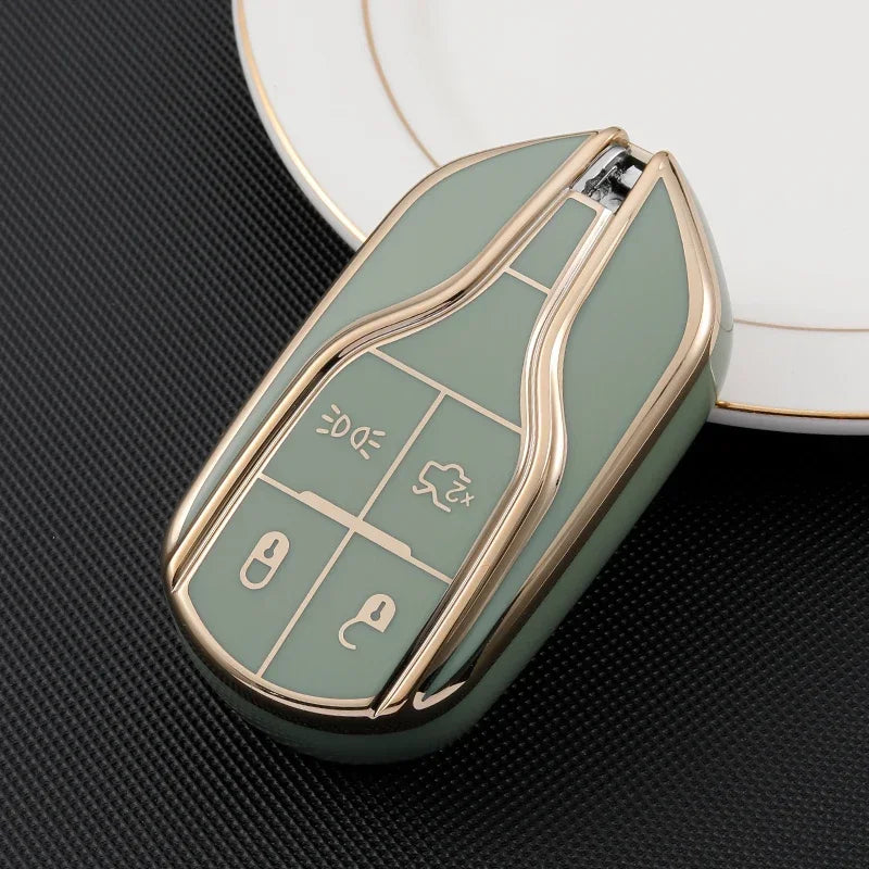 Bilnøkkelveske for Maserati Levante Ghibli Quattroporte GT Granturismo GranCabrio TPU-deksel Shell Fob Protector Tilbehør